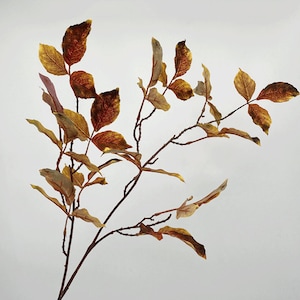Autumn Leaf Branch Artificial, Fake Dead Foliage Craft, Living Room Floral Decor, Fall Wedding Party Plant Arrangement, for Garland Bouquet