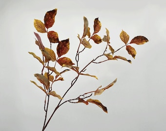 Autumn Leaf Branch Artificial, Fake Dead Foliage Craft, Living Room Floral Decor, Fall Wedding Party Plant Arrangement, for Garland Bouquet