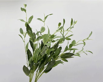 Fake Ilex Leaf Sprig, Artificial Holly Foliage Stem, Fake Plant Branch, Bouquet Grass Filler, Home Floral Decor, Wedding Party Greenery Gift