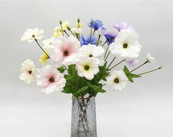 Artificial Ranunculus Asiaticus Flower Stem, Faux Buttercup Bloom, Realistic Floral, Decorative Flower, Home Greenery Decor, for Bouquet