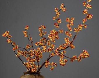 Quality Bittersweet Stem with Fruit, Artificial Small Berry Branch, Home Spring Flower Decor, Chinese Wedding Floral, Party Arrangement Pick