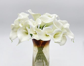 PU Calla Lily Bouquet, Artificial Flower Craft, Home Floral Decor, Wedding Party Bloom Arrangement, Table Centerpiece, Flower for Bridal