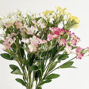 Artificial Dianthus Flower Stem, Faux Carnation Decoration, Home Sweet William Arrangement, Table Floral Centerpiece, Gift for Mother Pick