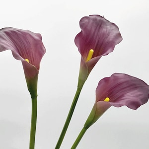 Calla Lily Flower Individual Stem, Fake Zantedeschia Aethiopica, Arum Lily Craft, Home Floral Decor, Wedding Arrangement, for Bouquet Wreath