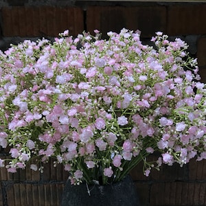 Artificial Baby&#39;s Breath Stem, Quality Gypsophila Flower, Home Faux Floral Decor, Party Bouquet Filler Pick, Dining Table Spray Arrangement