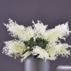 Quality Smoke Tree Branch with Foliage, Artificial Cotinus Coggygria Stem, Wedding Floral Arrangement, Home Flower Decor, Indoor Spray Craft