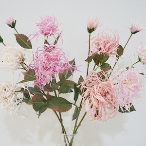 Fake Chrysanthemum Stem with Buds, Real Touch Mum Flower, Artificial Flower, Home Floral Decor, Wedding Arrangement, Table Bloom Centerpiece