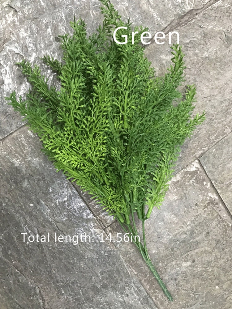 10 st 7 Stengels Kunstplanten Asperges Varen Plastic Varens Groene Bladeren Nep Bloem Ornamenten (Zoals Talla ?nica