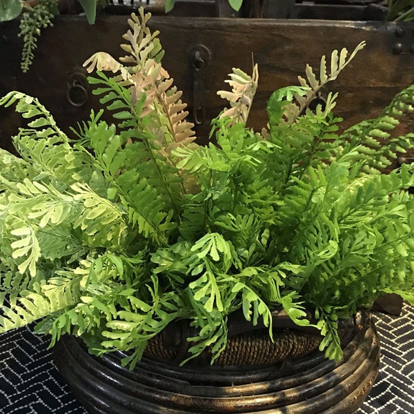 Artificial Fern Plant, Tropical Fake Greenery, Outdoor Grass Craft, Home Floral Decor, Bouquet Wreath Arch Filler, Dining Table Centerpiece