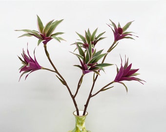 Tradescantia Spathacea Branch, Fake Oyster Plant Craft, Artificial Flower, Home Floral Decor, Wedding Party Greenery Arrangement Centerpiece
