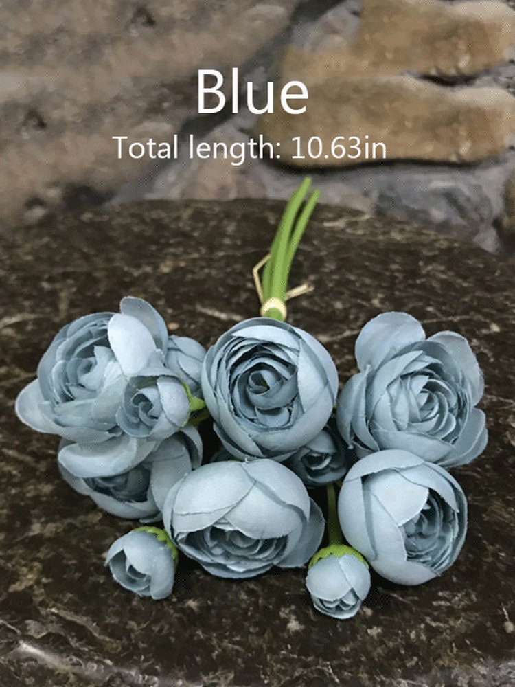 Artificial Ranunculus Bouquet, Bridal Fake Flower Decoration, Living ...