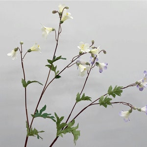 Artificial Trumpet Creeper Flower with Long Stem, Fake Campsis Grandiflora, Rustic Wildflower, Home Floral Decor, Wedding Bouquet Filler