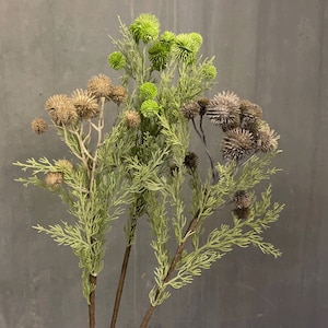 Artificial Castor Fruit, Fake Ricinus Communis, Rustic Wildflower Decor, Home Flower Arrangement, Wedding Floral Centerpiece, Bouquet Filler