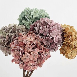 Quality Hydrangea Individual Stem, Artificial Flower Decor, Vintage Home Floral, Dining Table Spray Arrangement, Wedding Bouquet Ornament