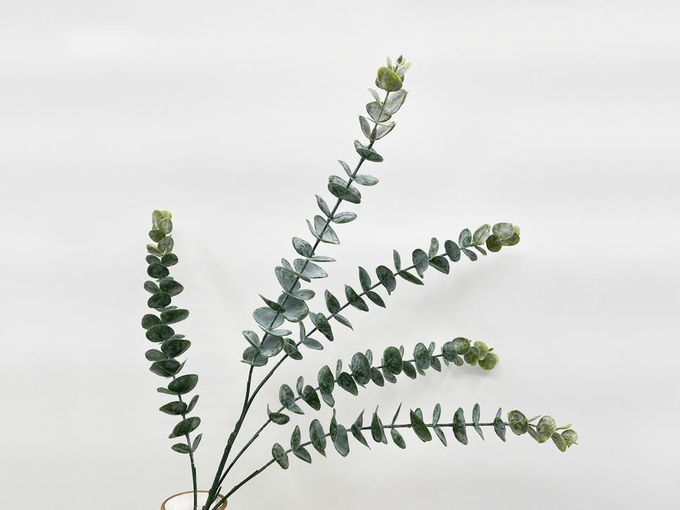 Faux Eukalyptus Stengel, realistisches Laub, künstliche Blumen, Pflanze für Blumenarrangements, Hochzeitsdekor, Dekoration der Hausblätter