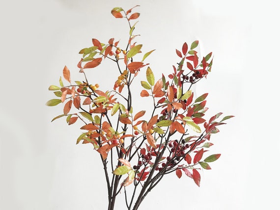 Nandina Domestica Stiel mit Obst, Knstlicher himmlischer Bambus Laub, Home  Fall kleine Ahorn Dekoration, Party Floral Grn, fr drauen - Etsy.de
