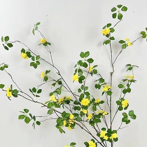 Fake Leaves Longe Vine with Flowers, Rustic Wildflowers, Artificial Flowers, Home Zen Floral Decor, Wedding Party Arrangement, for Garland