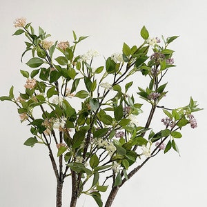 Artificial Osmanthus Fragrant Long Branch, Realistic Flower with Foliage, Rustic Wildflower Decor, Living Room Floral, Wedding Arrangement