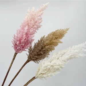 Artificial Reed Flower with Long Stem, Realistic Bloom Craft, Rustic Fake Wildflower Spray, Home Floral Decor, Wedding Party Arrangement