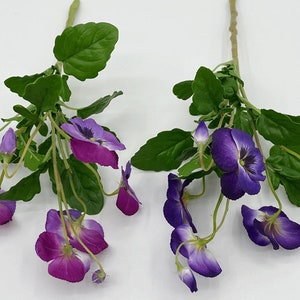Realistic Johnny Jump Up Viola Tricolor Flower Stem, Artificial Flower Crafts, Home Floral Decor, Wedding Bouquet Filler, For Garland Arch