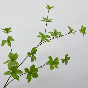 Artificial Pieris Japonica Long Branch with Foliage, Japanese Enkianthus Leaves, Fake Plant Craft, Home Floral Decor, Greenery Arrangement