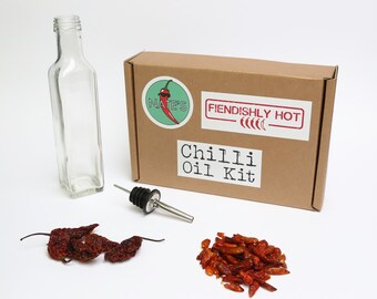 Ghost Pepper Chilli Oil Gift Kit - Haz tu propio aceite de chile 'Diabólicamente Caliente'