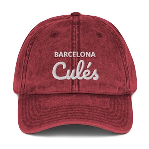 Barcelona Soccer Cules Vintage Cotton Hat
