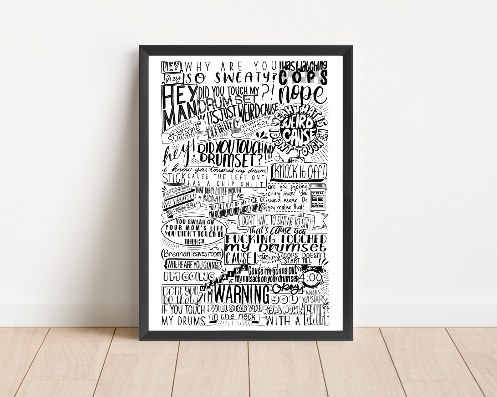 Step Brothers did You Touch My Drumset Print Etsy