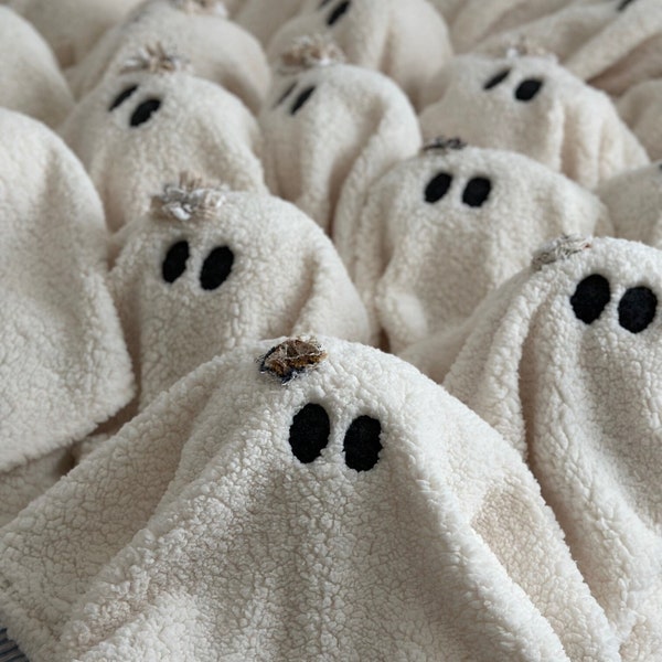 Edna the Ghost Pillow | Halloween | Sherpa | Halloween Decor | Handmade | Spooky Cute