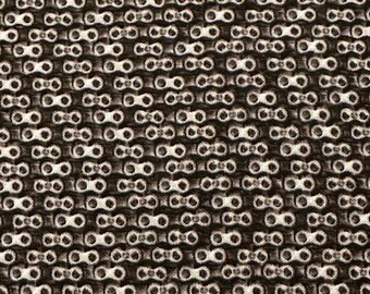 1/2 Yard Sweet Ride Bicycle Chain | Gray | Design# 60-222 | 100% Cotton Quilting Fabric by Oasis Fabrics