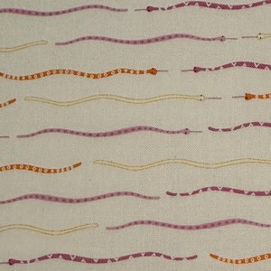 1/2 Yard Under The Canopy - Snakes by Citrus & Mint | White | Blue | 100% Cotton Quilting Fabric for Riley Blake