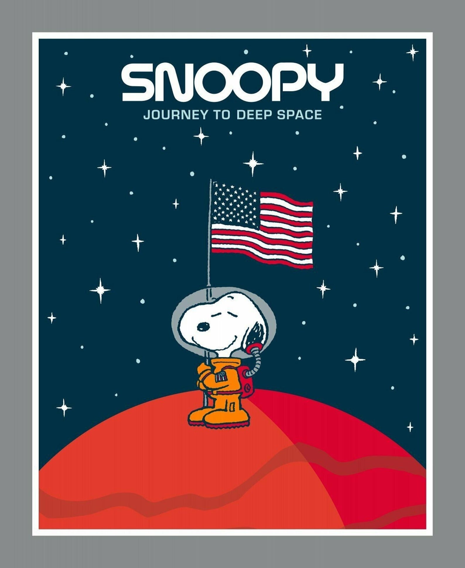 Snoopy Journey to Deep Space Panel | Peanuts | American Flag