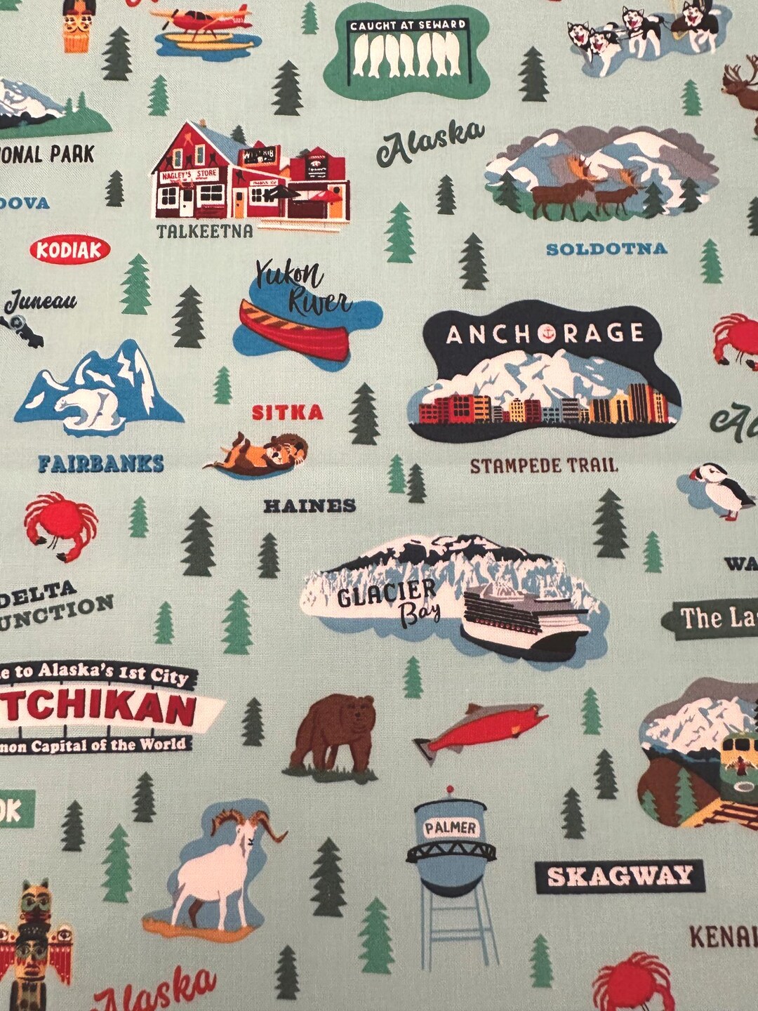 1/2 Yard Northwest - Alaska | Pattern C8560 | Travel | 100% Cotton ...