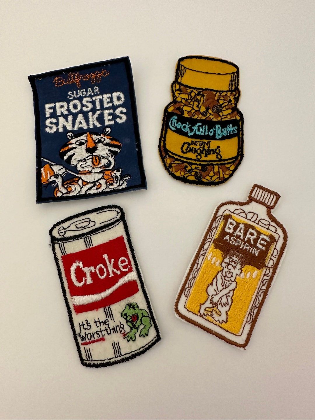 Vintage Wacky Kooky Patches | Embroidered | Sew-on | 1970's | Chock ...
