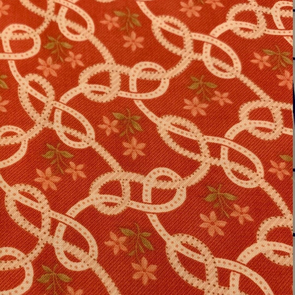 1/2 Yard Gypsy Rose by Joanna Figueroa | Fig Tree Quilts | RARE | OOP | Coral | 100% Cotton Quilting Fabric for Moda