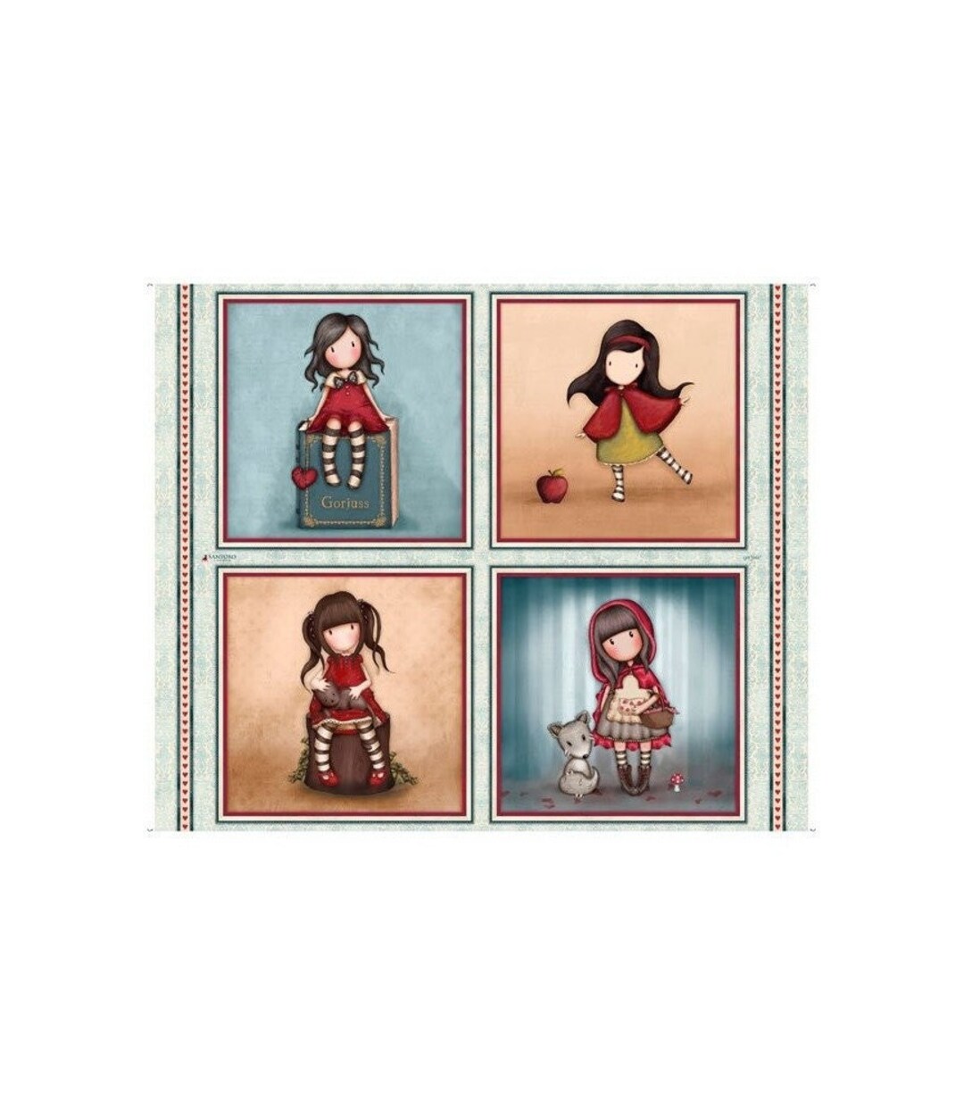 Gorjuss Girl My Story Panel by Santoro London Large Panel 100 Cotton