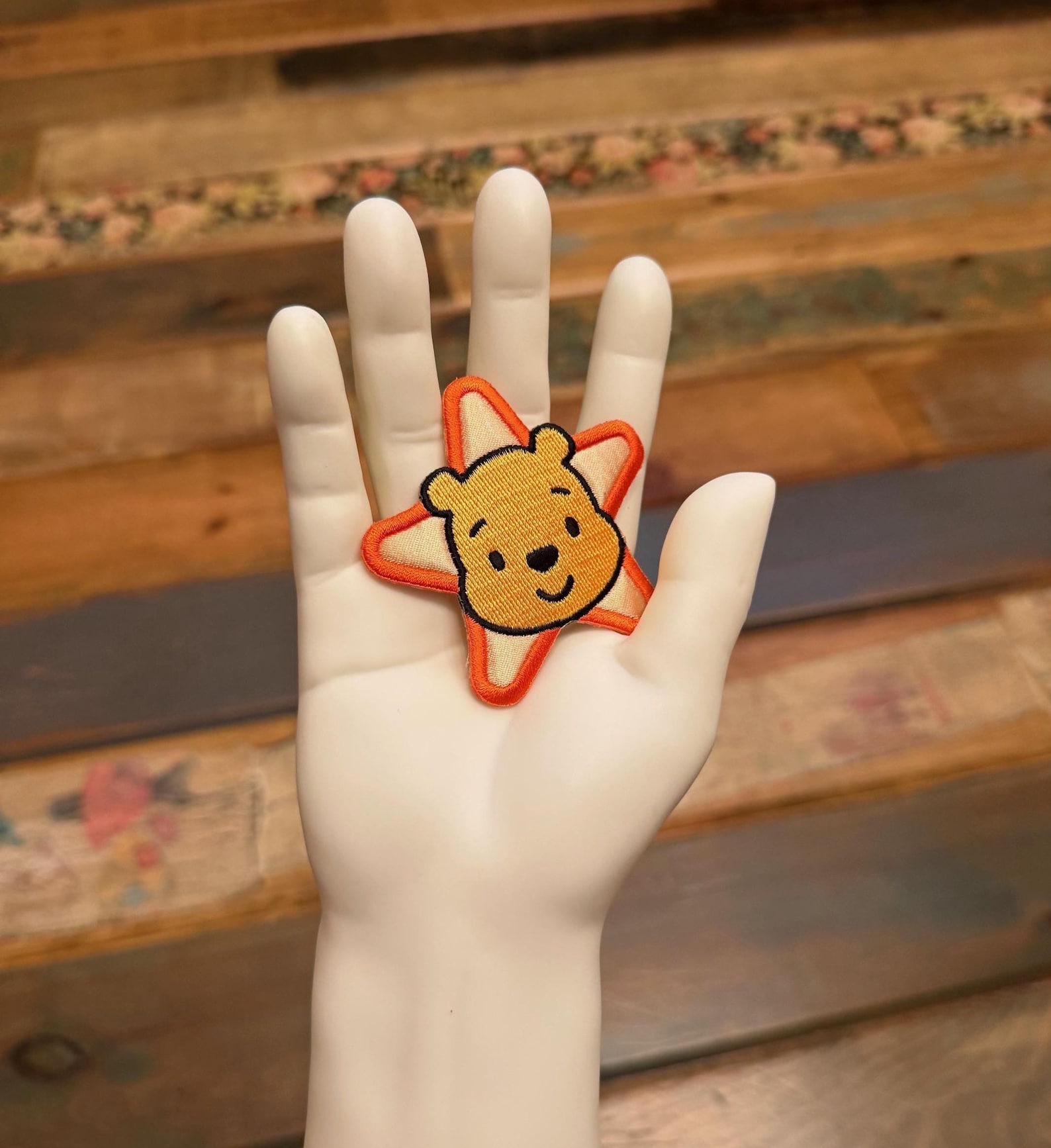 Disney Cuties Winnie the Pooh Star Vintage Fabric Patch by Wrights ...