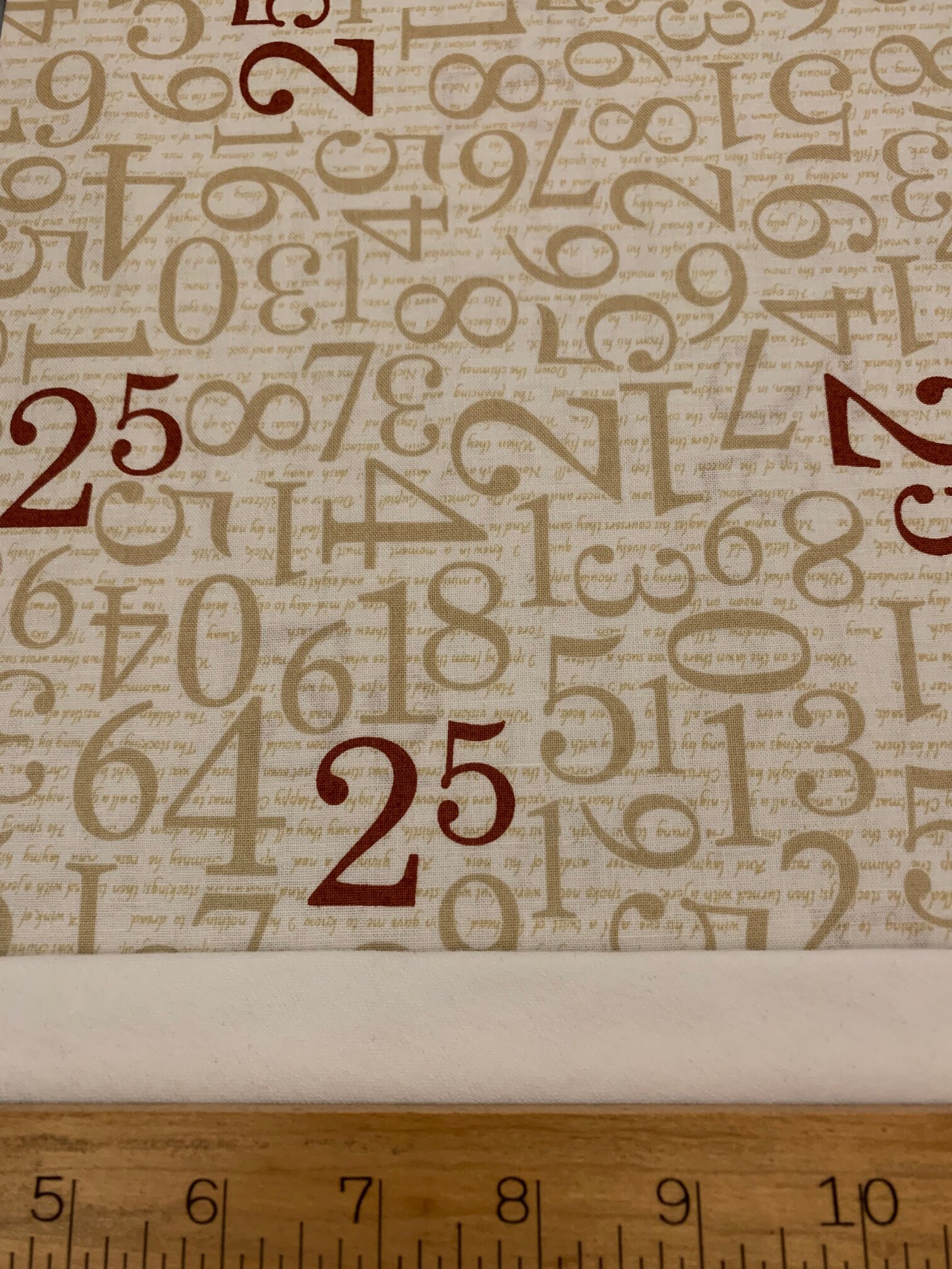 1/2 Yard Countdown to Christmas Calendar Numbers 100 Etsy