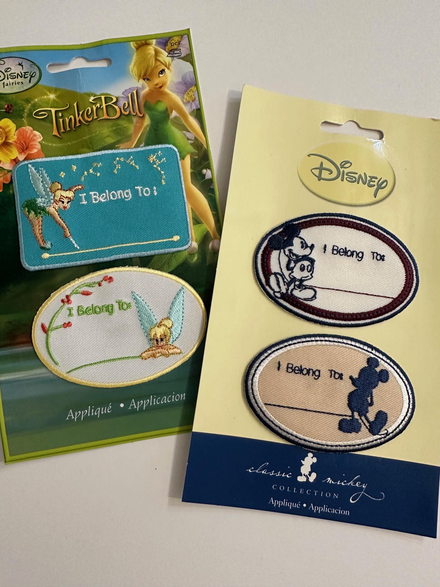 Disney Mickey Mouse Tinker Bell Applique Patch | Embroidery | Iron-on ...