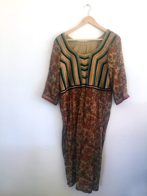 Indian embroidered floral dress