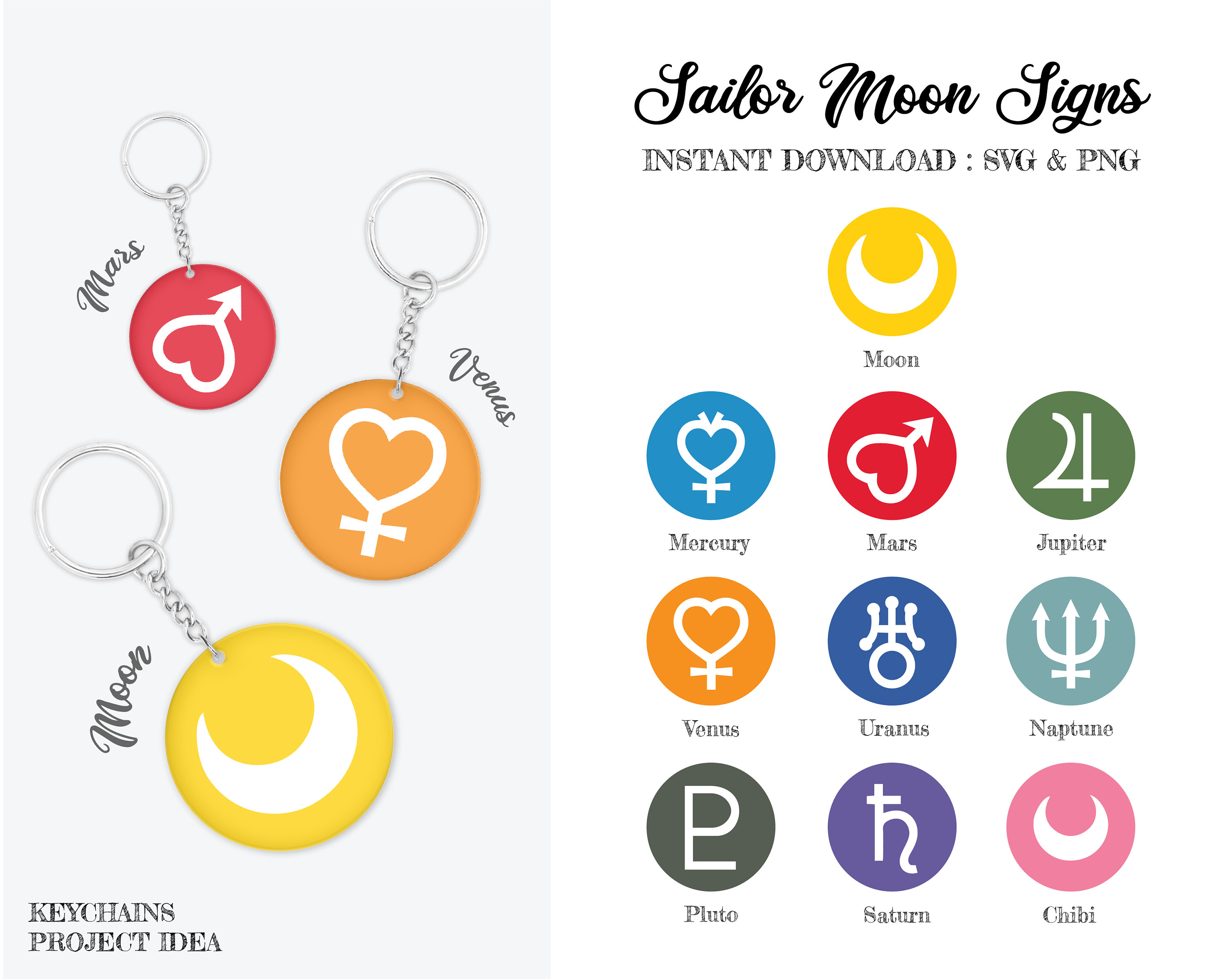 Sailor Moon Sign Svg Round Pattern Svg Circle Patterns Svg | Etsy