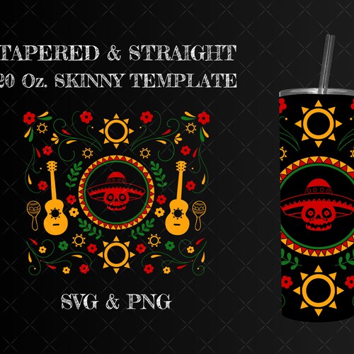 Full Wrap Dia De Los Muertos Starbucks Cup SVG Halloween Etsy