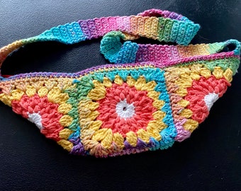 Crochet Granny Square Cross Body Bag