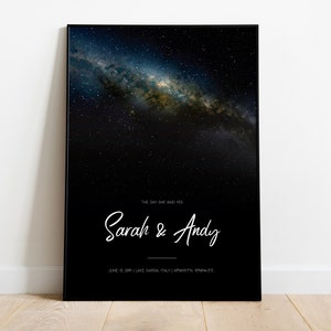 Custom Star Map download digitale - Anniversario, Matrimonio, Compleanno, Fidanzamento, Regalo personalizzato per lei, Per Lui, Astronomia Wall Art Poster