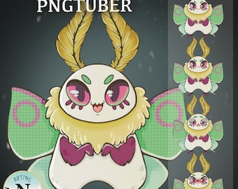Pngtuber Luna Mothman Model for Discord, Twitch, YouTube, Streaming