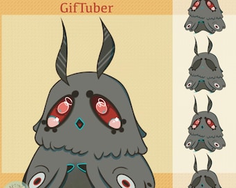 GIFtuber, PNGtuber, Animated Mothman Model for Discord, Twitch, YouTube, Streaming