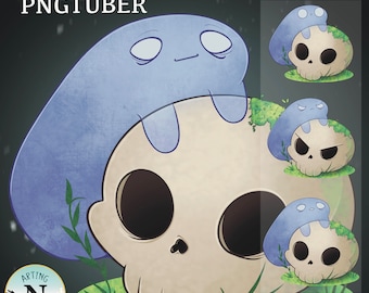 Skull Ghost PNGtuber - Veadotube Mini and Discord Stream Avatar for Streamers