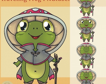 Traveling Frog PNGtuber - Model for Discord, Twitch, YouTube, Streaming