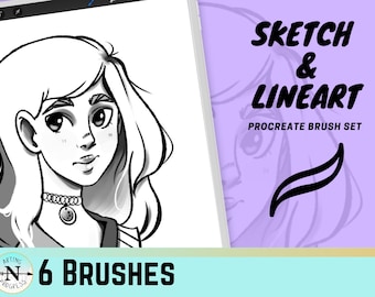 Procreate Sketching and Line art Brushes set - Digital art and creative line art