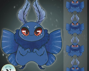 Pngtuber Blue Mothman Model for Discord, Twitch, YouTube, Streaming